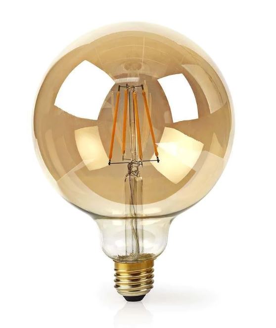 [E27-G125-5W-FIL-WW-12V] Vintage LED Filament G125 Bulb – E27, 12V / 24V DC