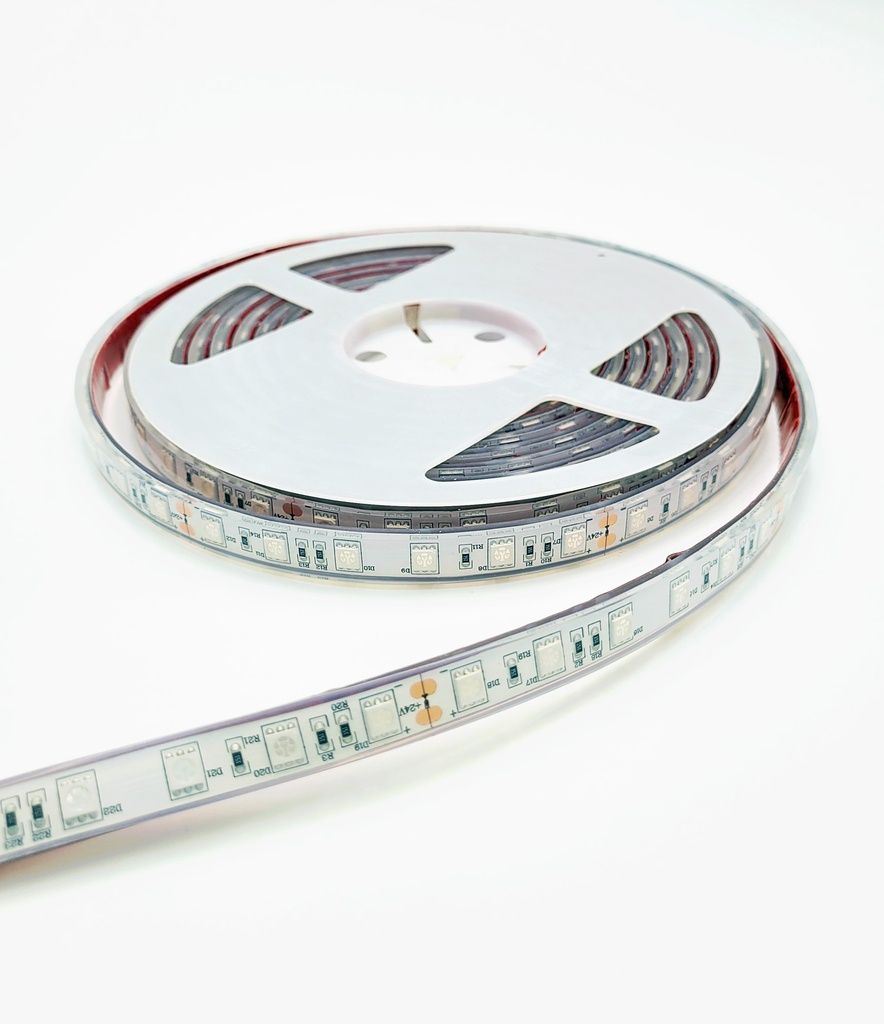 [SL5050-60L-AM-IP68-24V-X5] 5M Color Reel (14.4W P/Meter) - 24V Outdoor Strip Light (AMBER)
