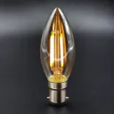 Vintage LED Filament Candle Bulb – B22, 12V / 24V DC