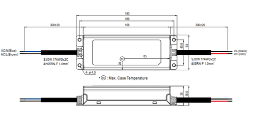 ELG Series 75W Dimensions