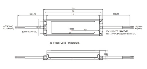 XLG Series 150W Dimensions
