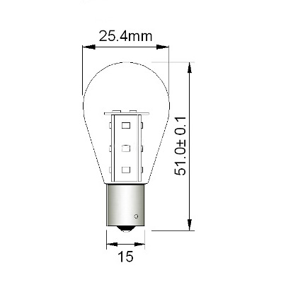 BA15 Single Contact - 15SMD