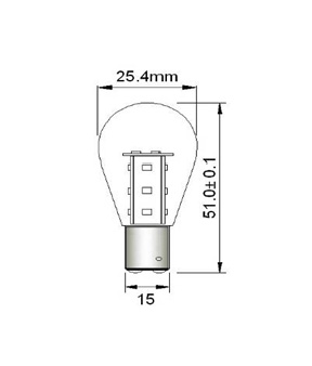 BAY15D Double Contact -  Offset - 15SMD