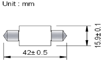 42mm Spade Festoon  - 6SMD