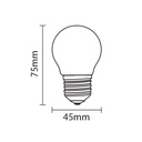 G45 LED Bulb - 3W, E27, 12/24vDC