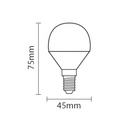 G45 LED Bulb - 3W, E14, 12/24vDC