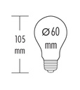 A60 LED Bulb - 8W, e27, 32-50vDC