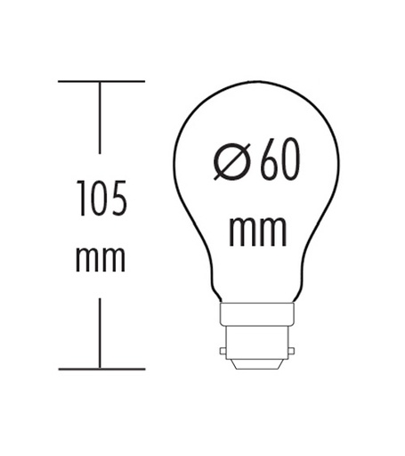 A60 LED Filament - Tawny Glass