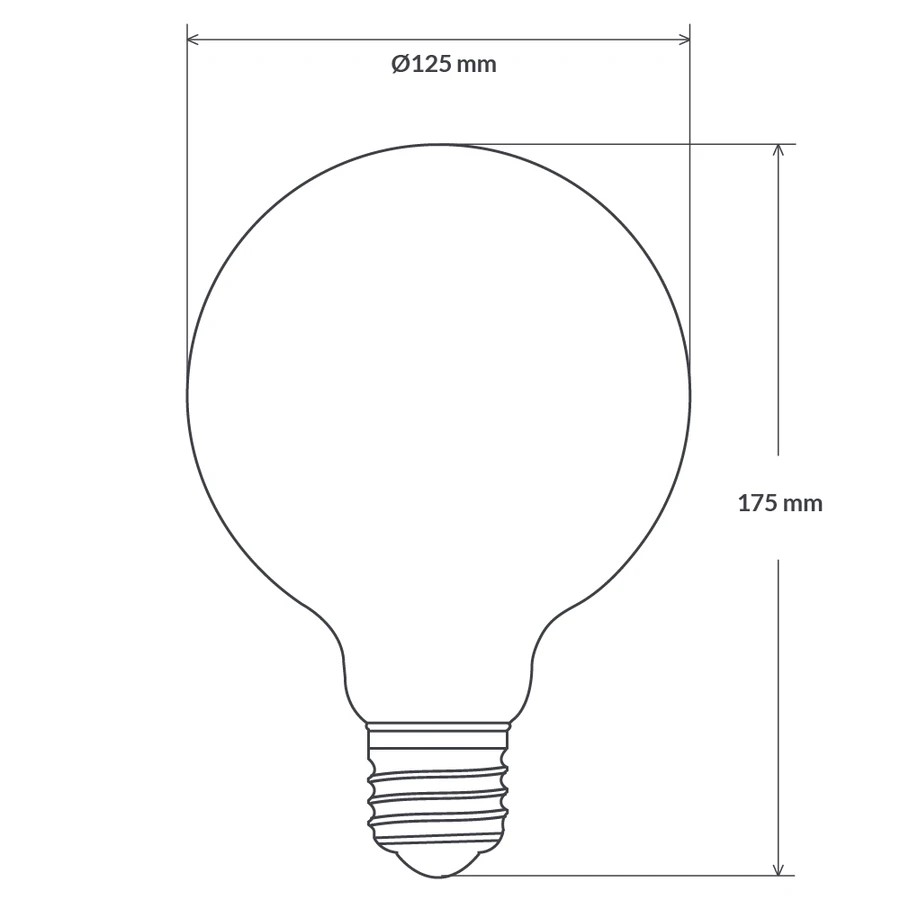 G125 LED Filament - 5W, E27, 12/24vDC (copy)