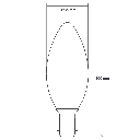 Candle LED Filament - 3W, B15, 12/24vDC