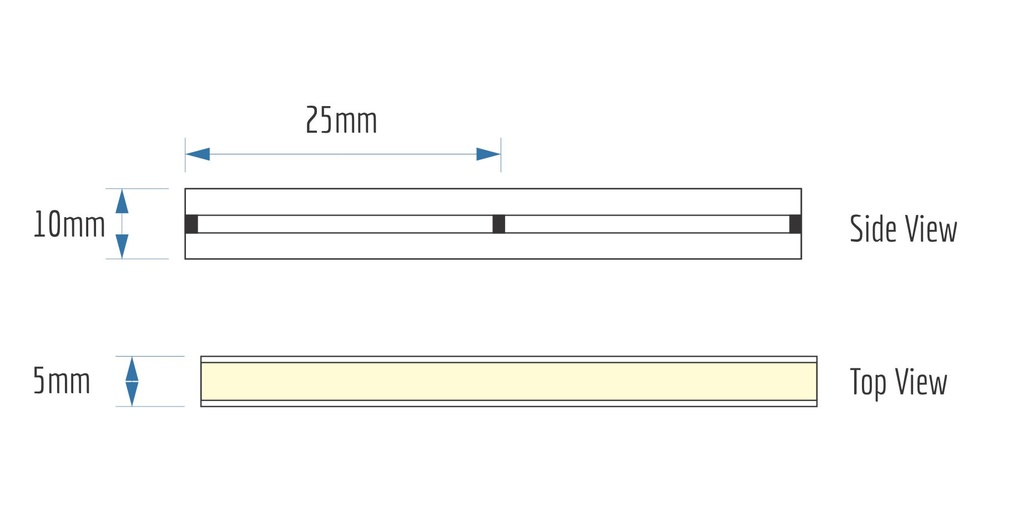 NEON LED - 6.0W P/Meter - Dimensions