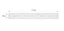 28 Inch Single Row Light Bar - Dimensions