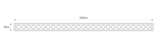 50 Inch Single Row Light Bar - Dimensions