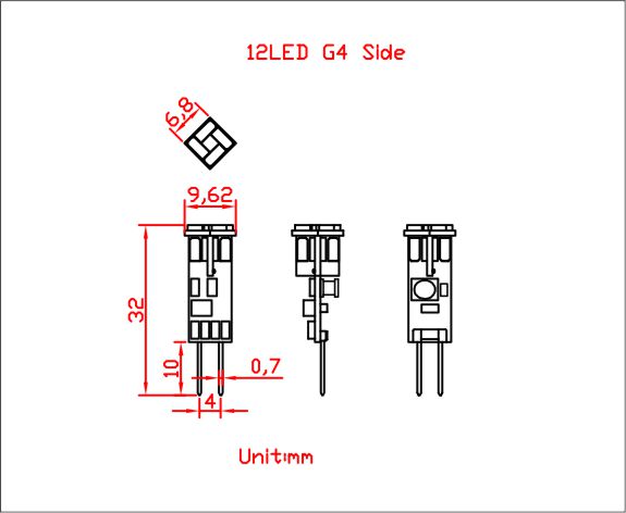 G4 LED - Tower Dimensions