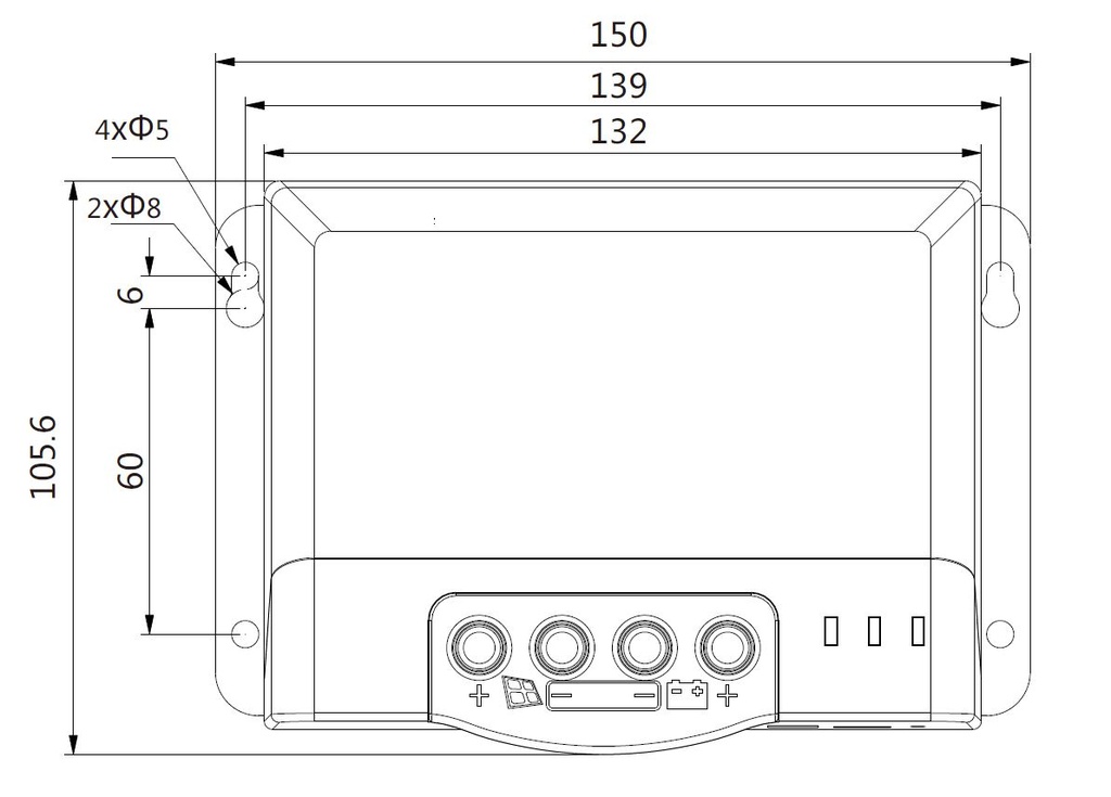 20A MPPT Dimensions