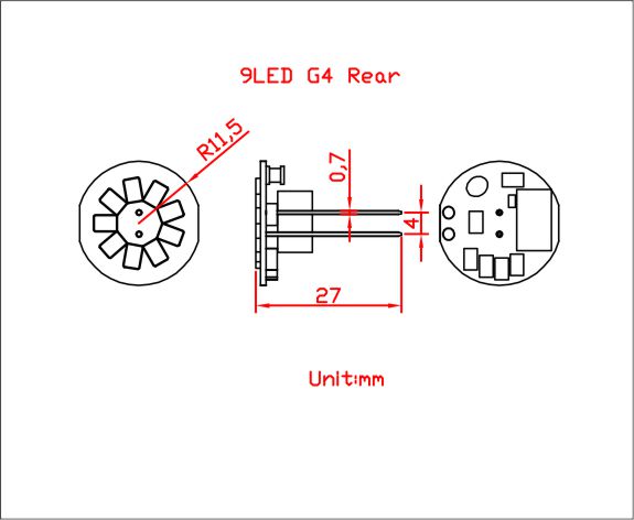 G4 Lamp - Rear Entry Dimensions