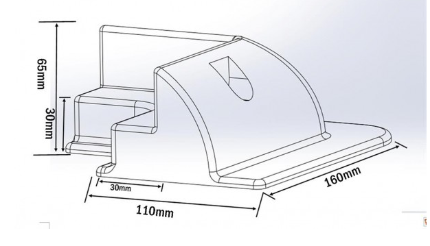 ABS Corner Mounts Dimensions