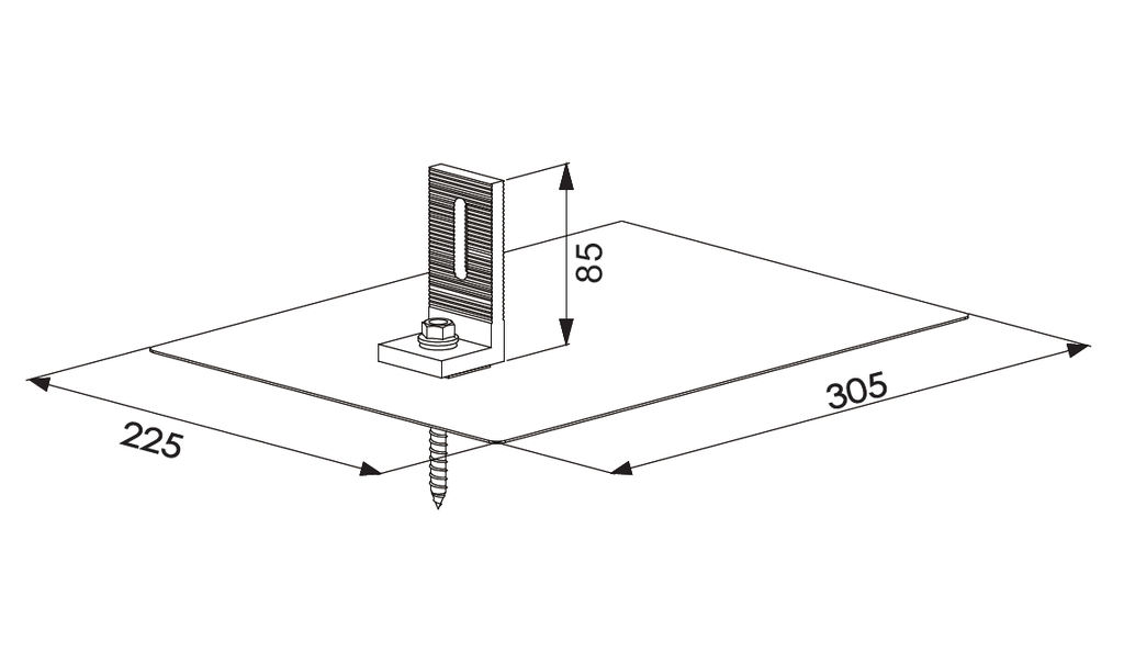 Asphalt flashing Dimensions