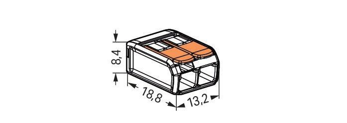 Wago (2 Way) Dimensions