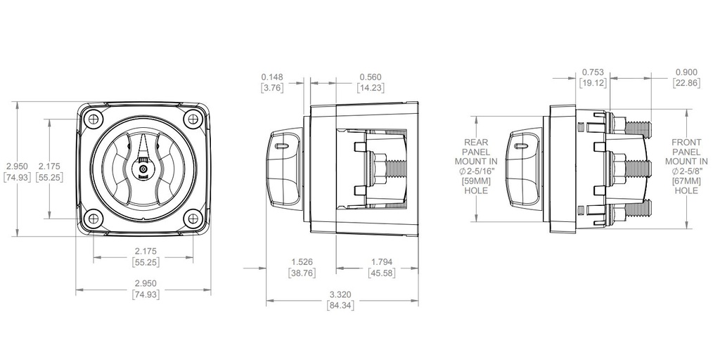 Blue Sea M Series Dimensions