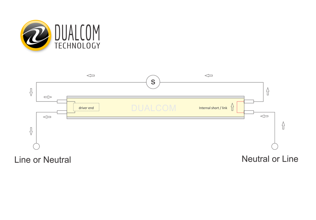 T8 LED Tube Light - Wiring Example