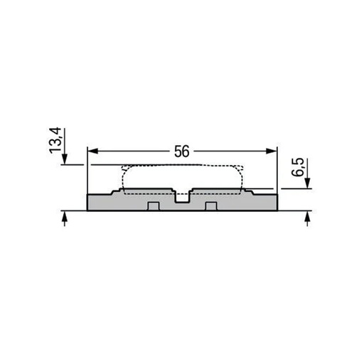 WAGO 221 Inline Screw Mount Carrier 2-Way (Without Strain Reflief)