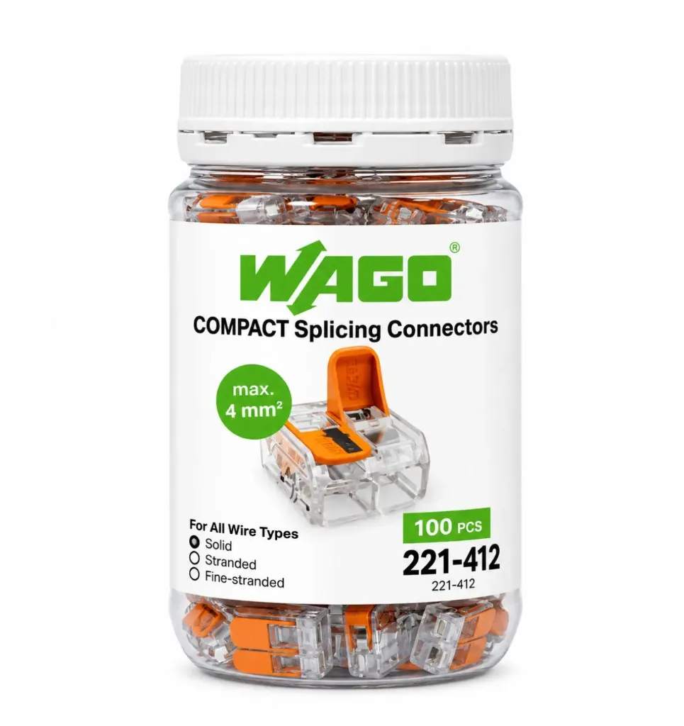 [WAGO221-412-JAR] WAGO 221 Series 2-Way Splicing Connector – 4mm²