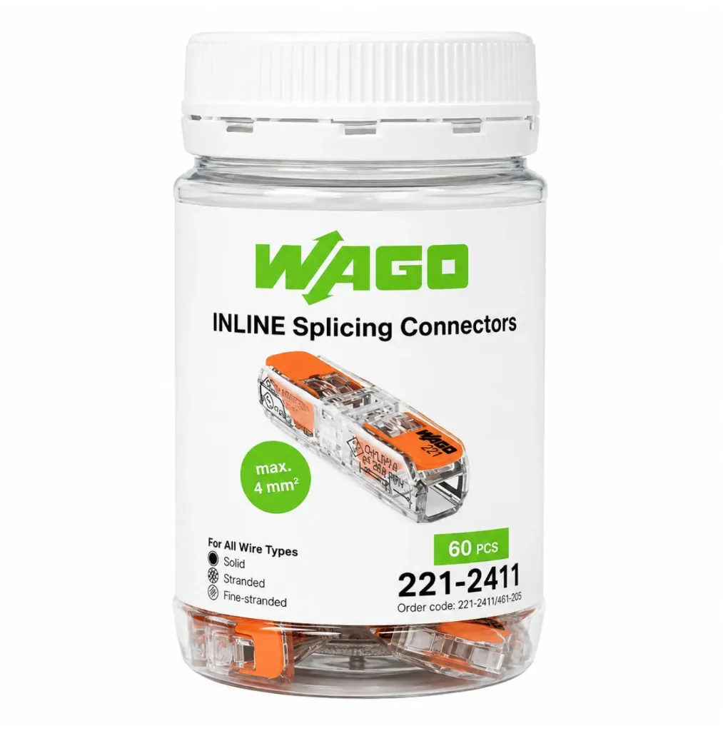 [WAGO-221-2411-JAR] WAGO 221 Series Inline Connector – 4mm²