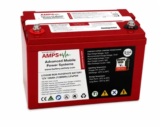 [BATT-AMPS100AH-12V] Sterling Power AMPS LiFePO4 100Ah 12V