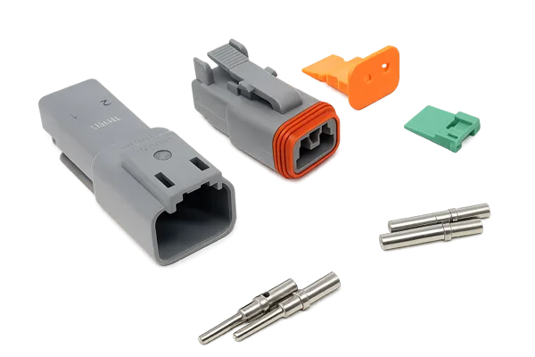 [DT-2PIN-1620AWG-SET] Deutsch DT 2-Way Connector Kit with Solid Contacts