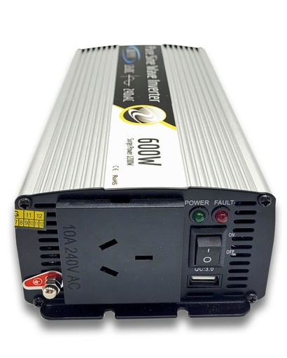 [INVERT-600W-12V] 600W Pure Sine Power Inverter (12V)